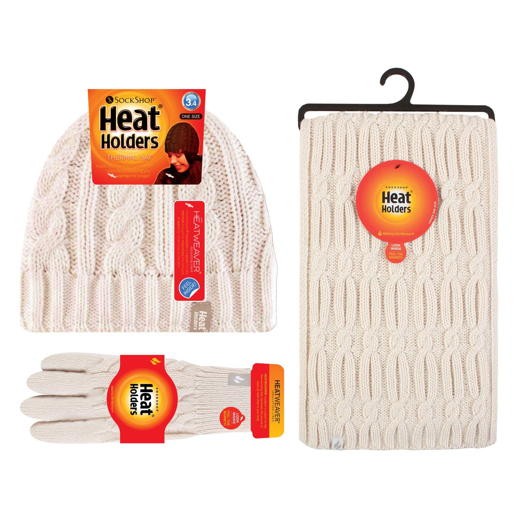 Heat Holders - Damen Thermo Stricken Mutze Schal Handschuhe Set für Winter 2/5