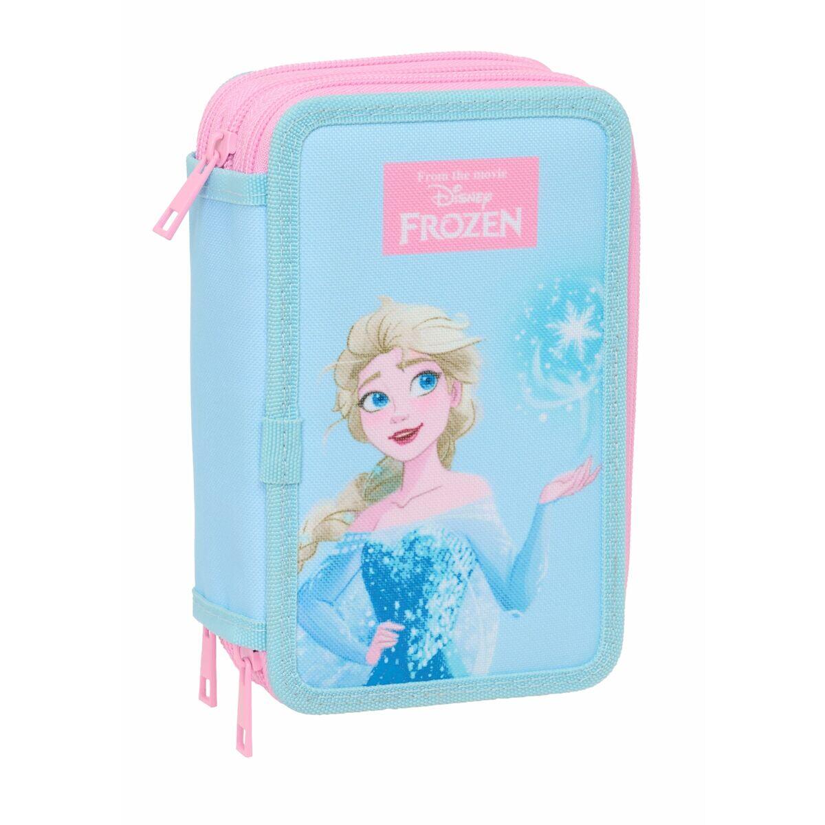 Pochette à crayons triple DISNEY FROZEN Bleu 2/5