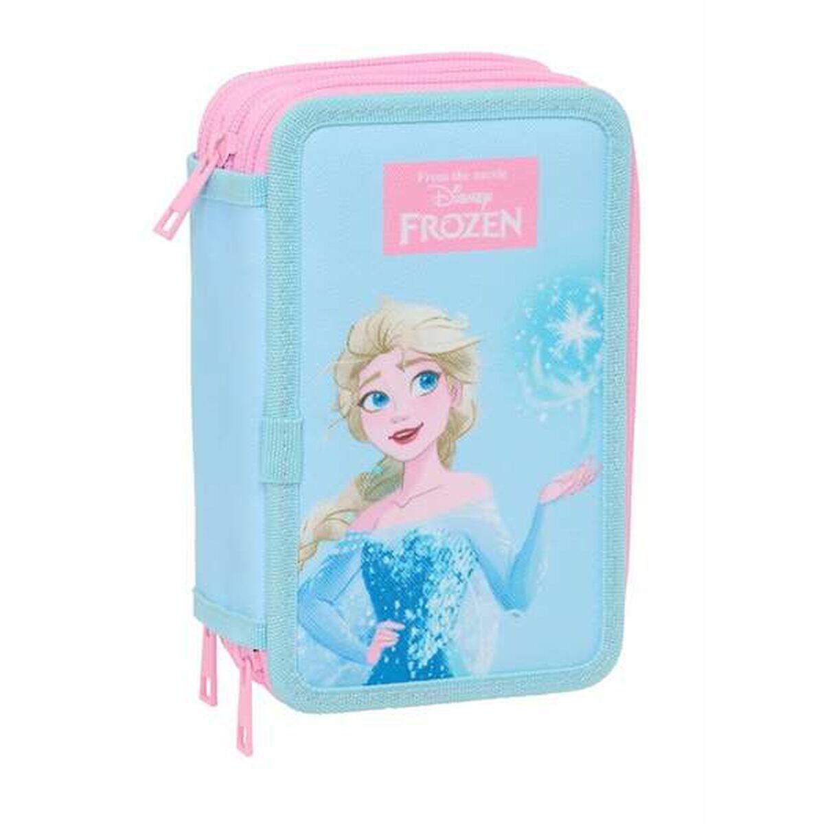 Pochette à crayons triple DISNEY FROZEN Bleu 1/5