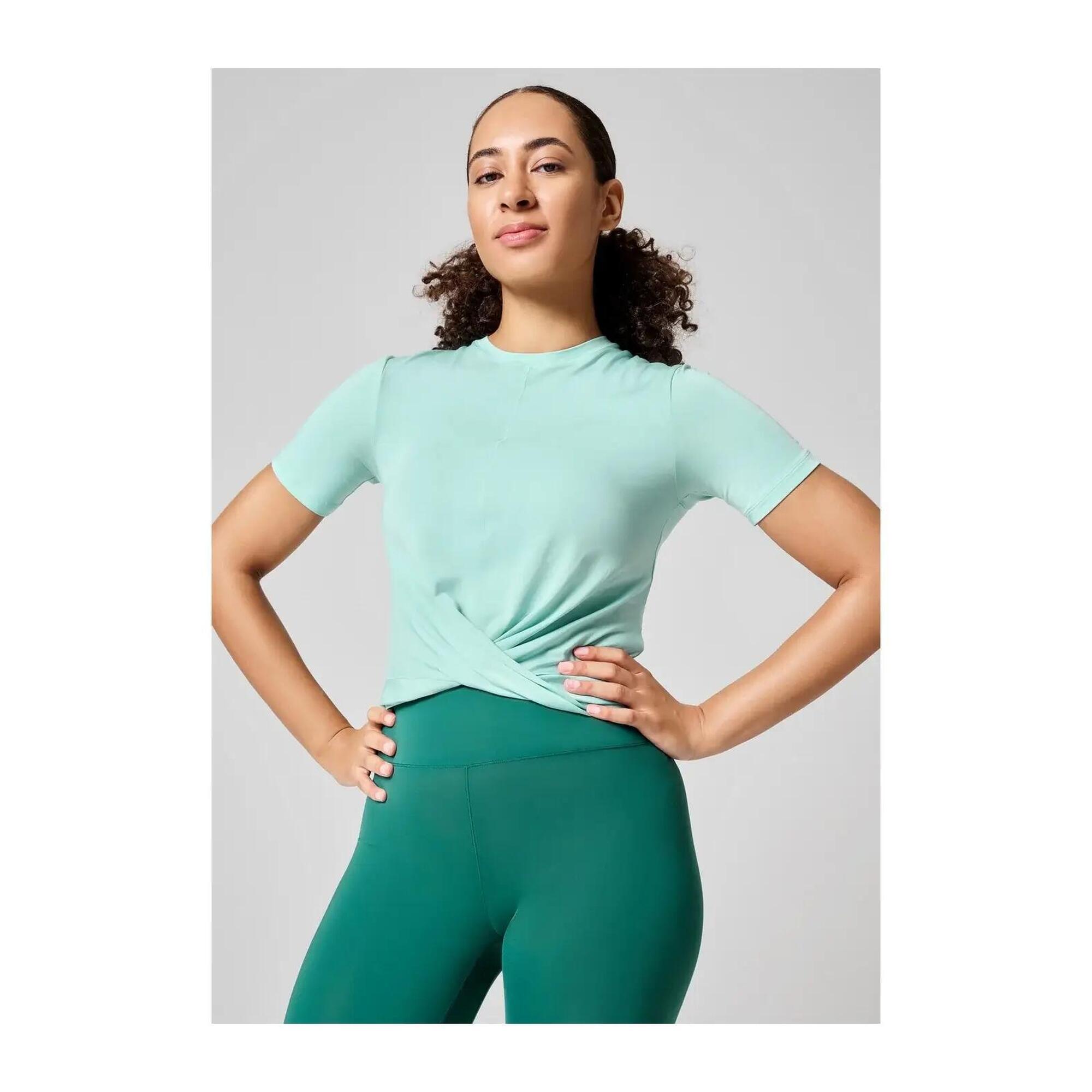 Koszulka Casall Delight Short Wrap Tee 44 - Niebieski