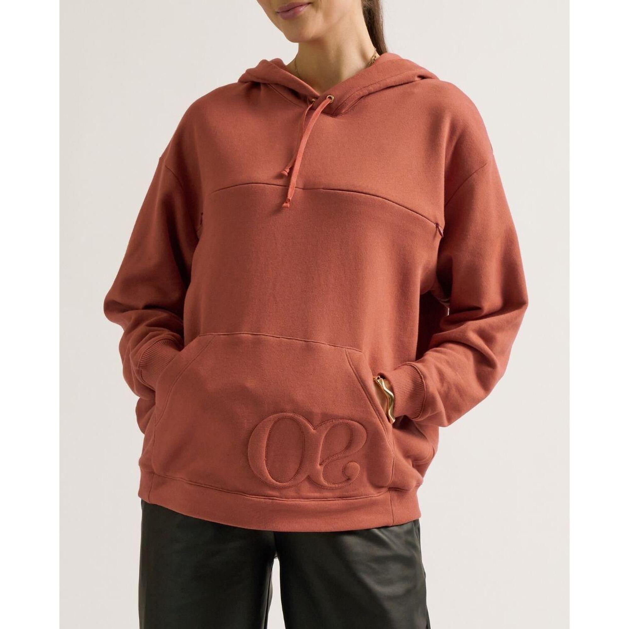 Cache Coeur - Hoodie De Grossesse Et Allaitement Boston - Sweat-shirt - Orange|rouge - Decathlon