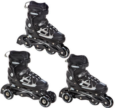 Patines 3 en 1 ajustables Spirit Negro