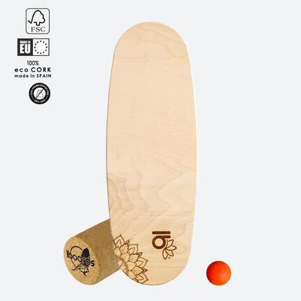 Balance Board IBOARDS Core (Mandala) – Skate/Snow Trainer mit Korkrolle