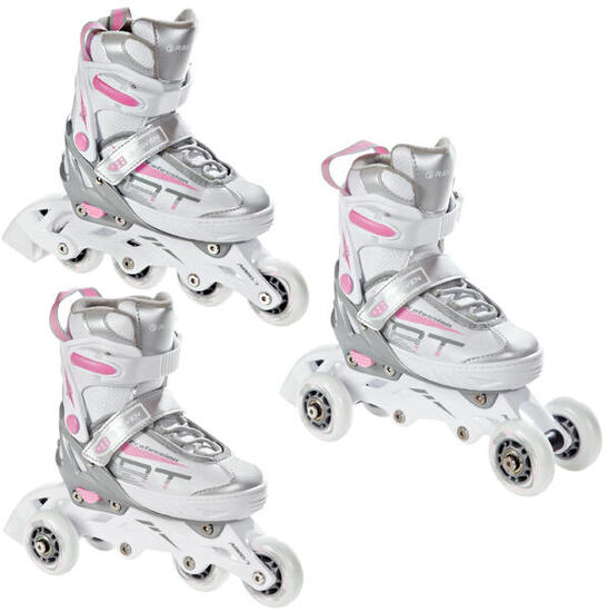Patines ajustables 3en1 Profession Blanco/Oro