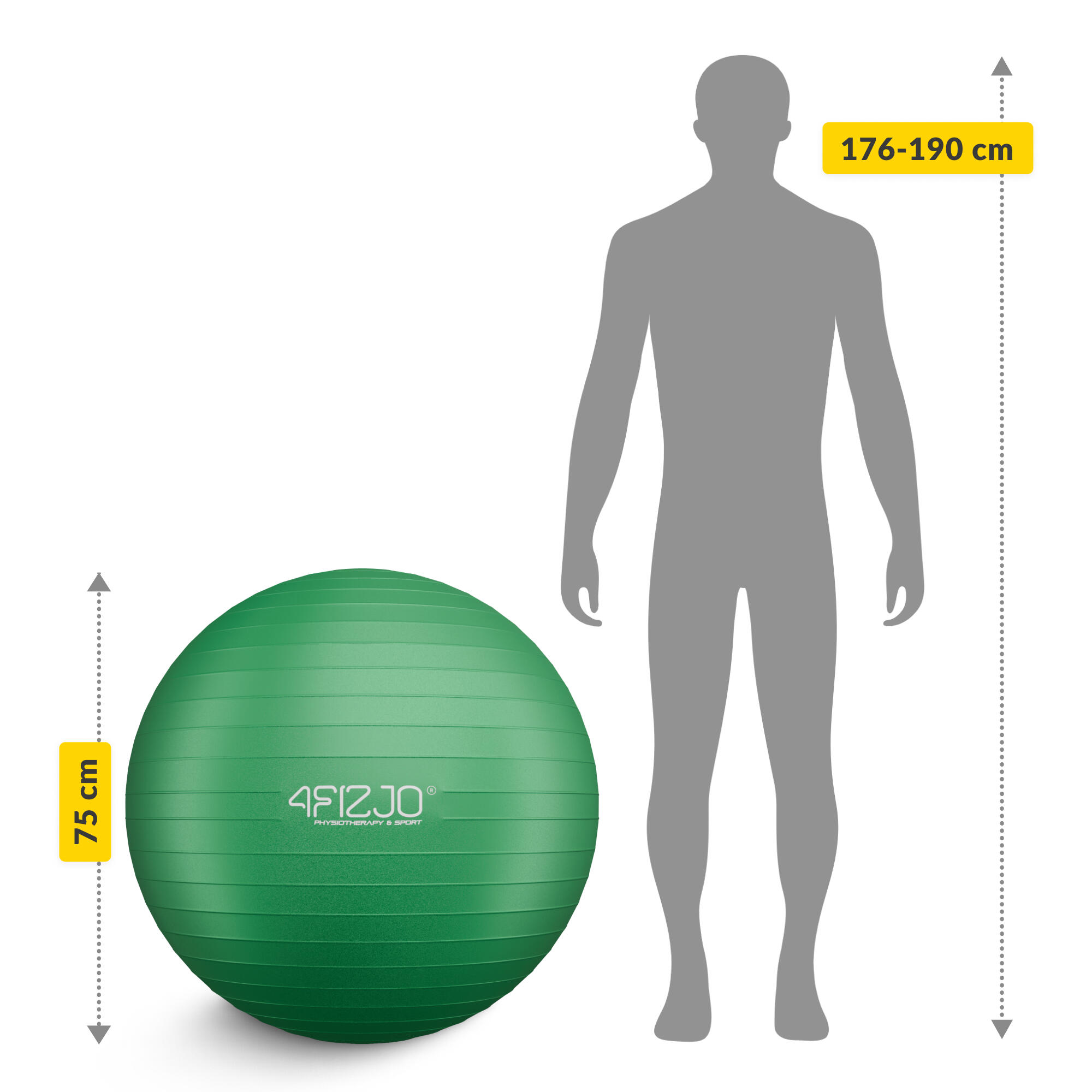 Palla ginnica fitness riabilitativa anti-burst postura 4FIZJO Reh Ball 3/7