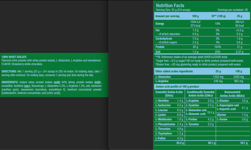 Whey isolate - 100% Whey Isolate - Fraise Chocolat Blanc 3/5