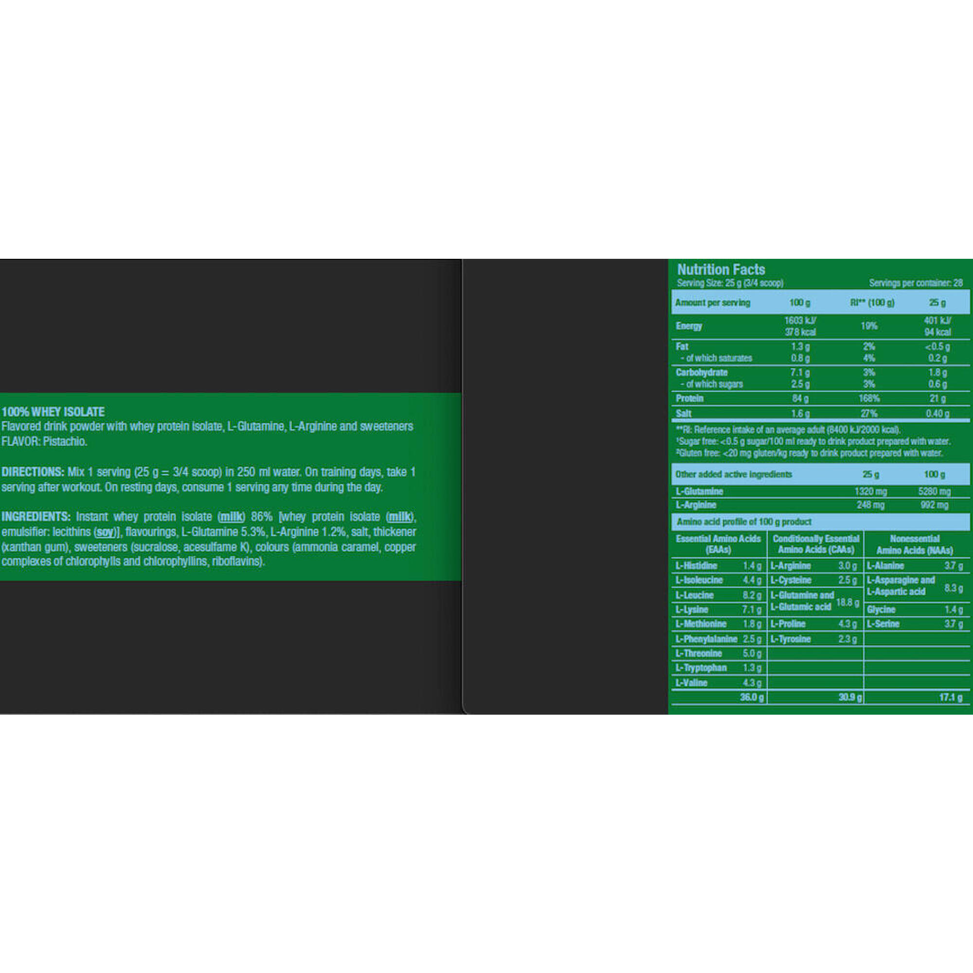 Scitec Nutrition - Whey Isolate - 100% Whey Isolate - Pistache - Isolat De Whey - 700 G - Decathlon