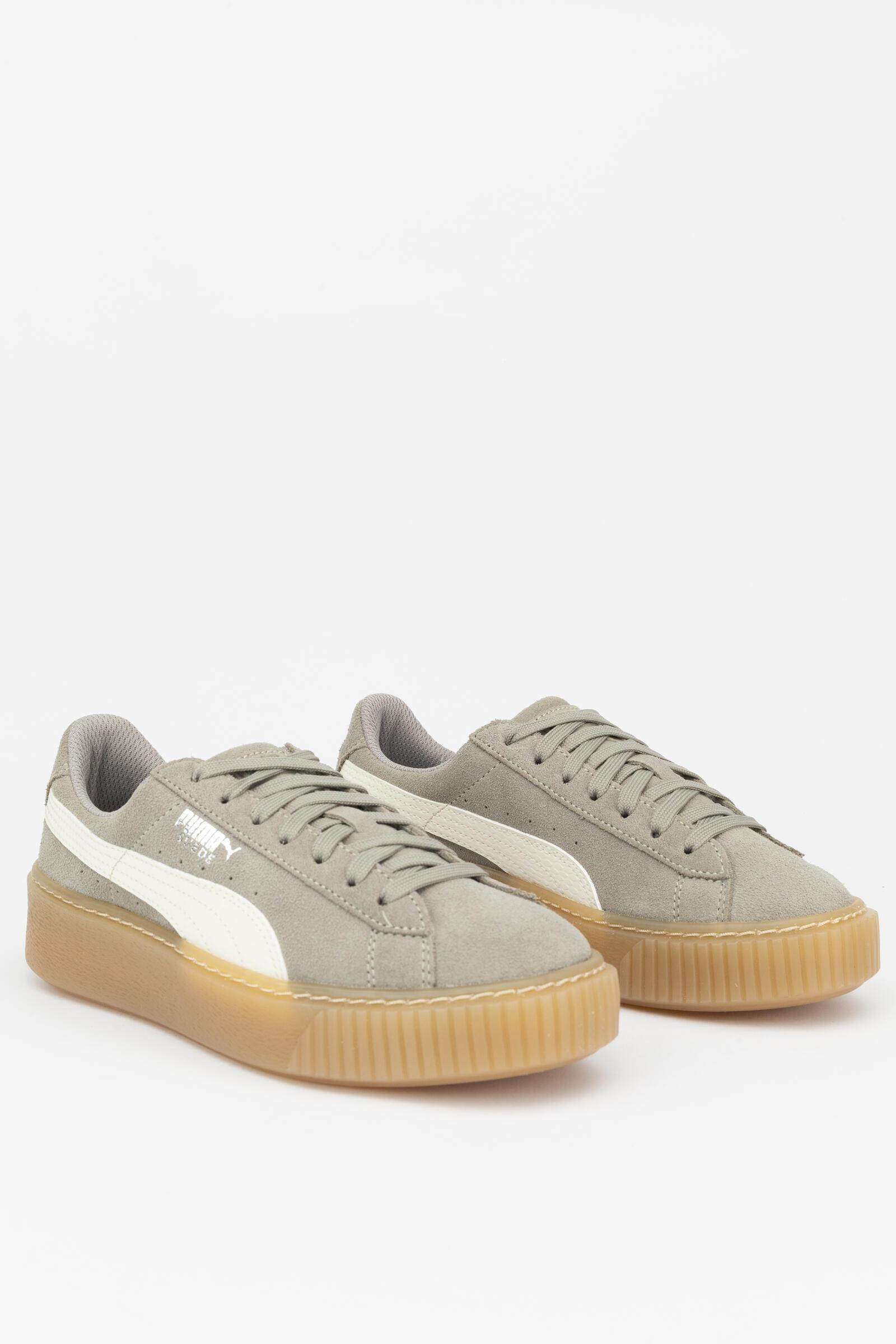 Puma Zapatillas Deportivas Suede Platform Marrón/gris/blanco 3/4