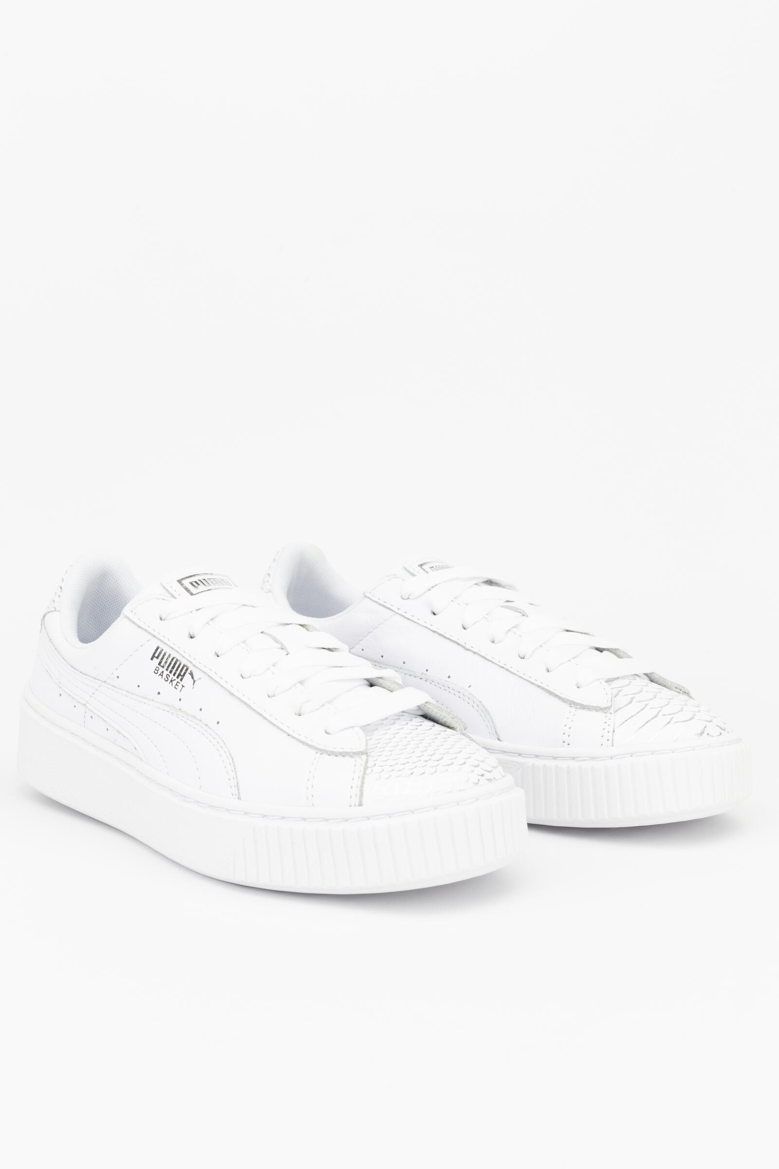 Puma Zapatillas Deportivas Basket Platform Ocean Blanco 3/4