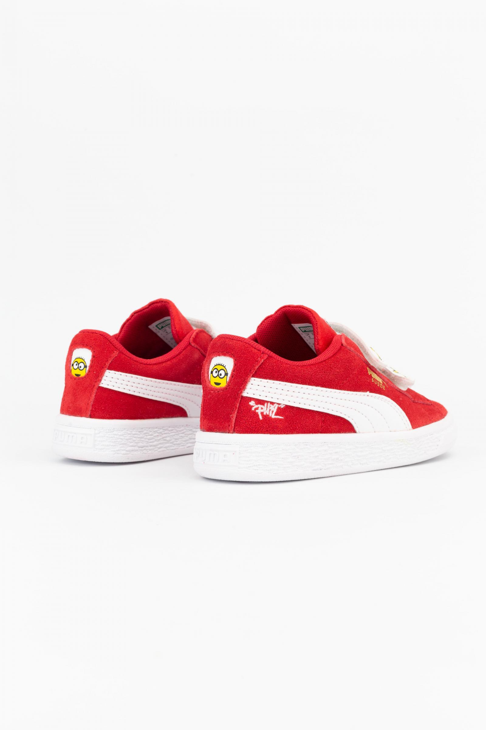 Puma Zapatillas  Minions Suede V Baby Blanco/rojo 3/5