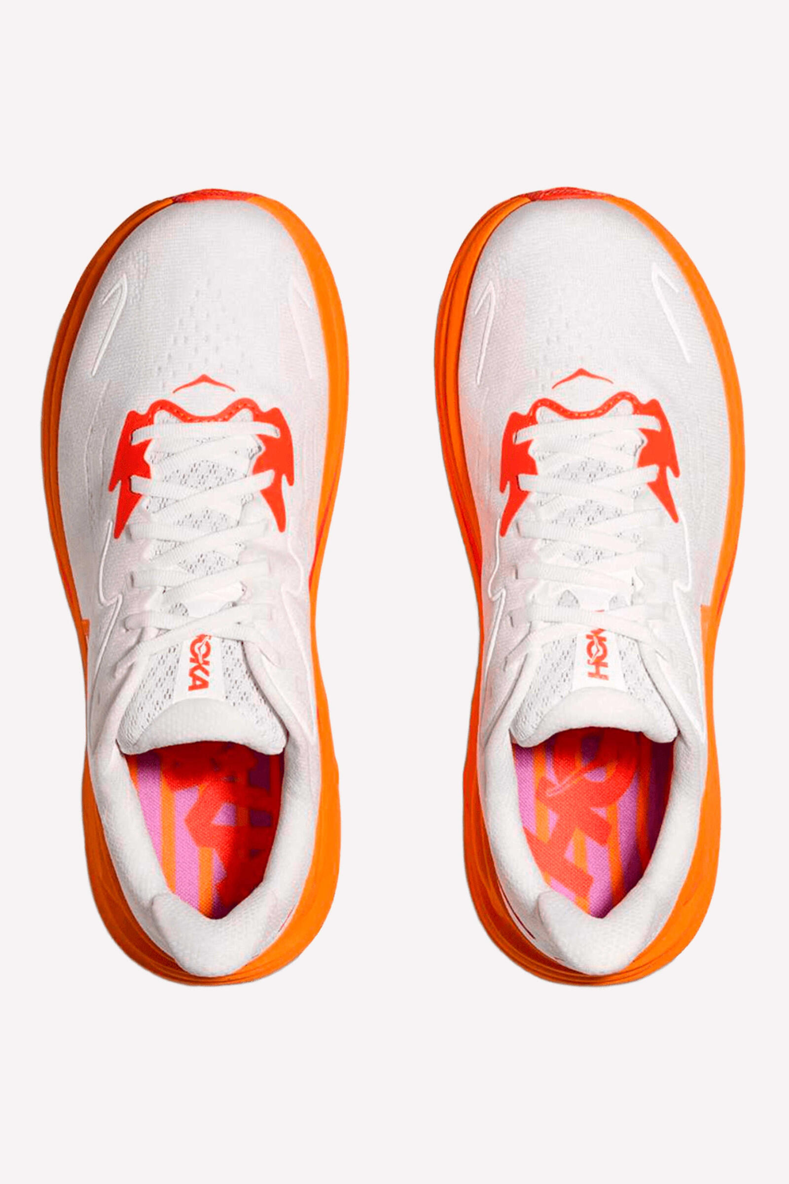 Hoka Zapatillas Clifton 10 Blanco/naranja 3/5