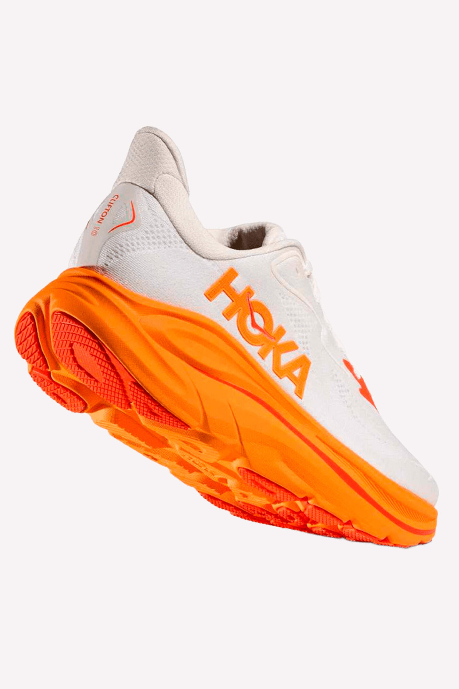 Hoka Zapatillas Clifton 10 Blanco/naranja 5/5