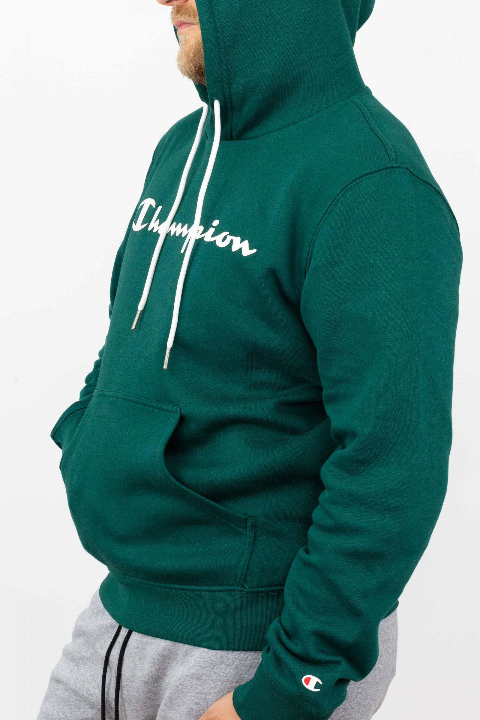 Champion Sudadera Champion Big Logo Verde 3/4