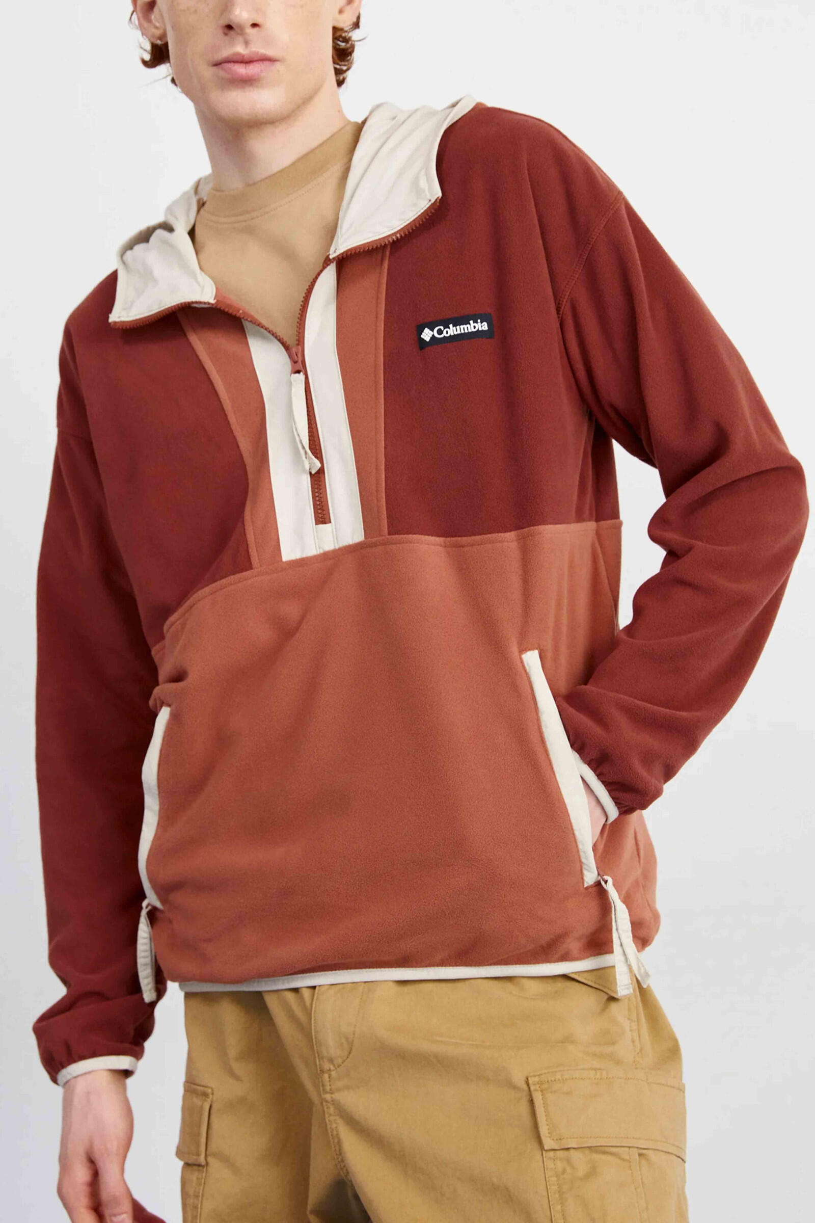 Columbia Sudadera Polar Backbowl™ Lite Half Zip Marrón/verde/blanco 2/4