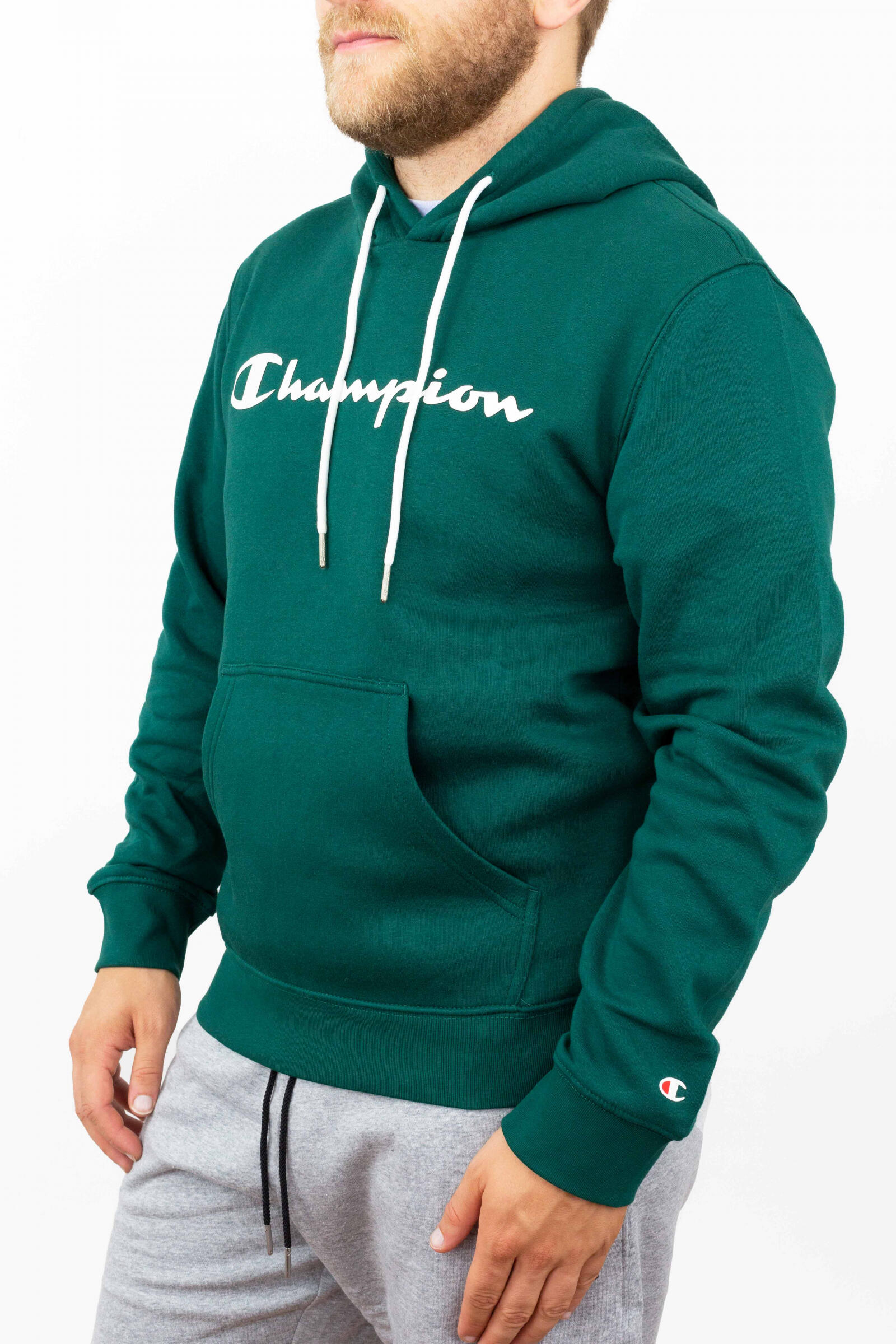 Champion Sudadera Champion Big Logo Verde 2/4