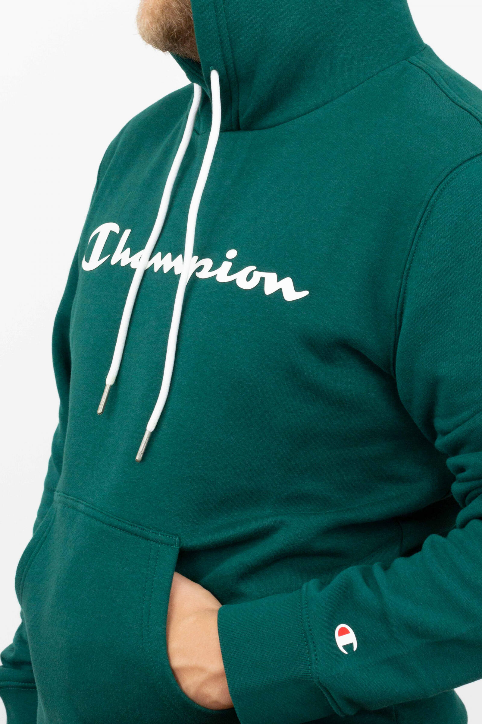 Champion Sudadera Champion Big Logo Verde 4/4