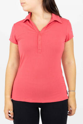 Columbia Polo Pacific Rojo Mujer