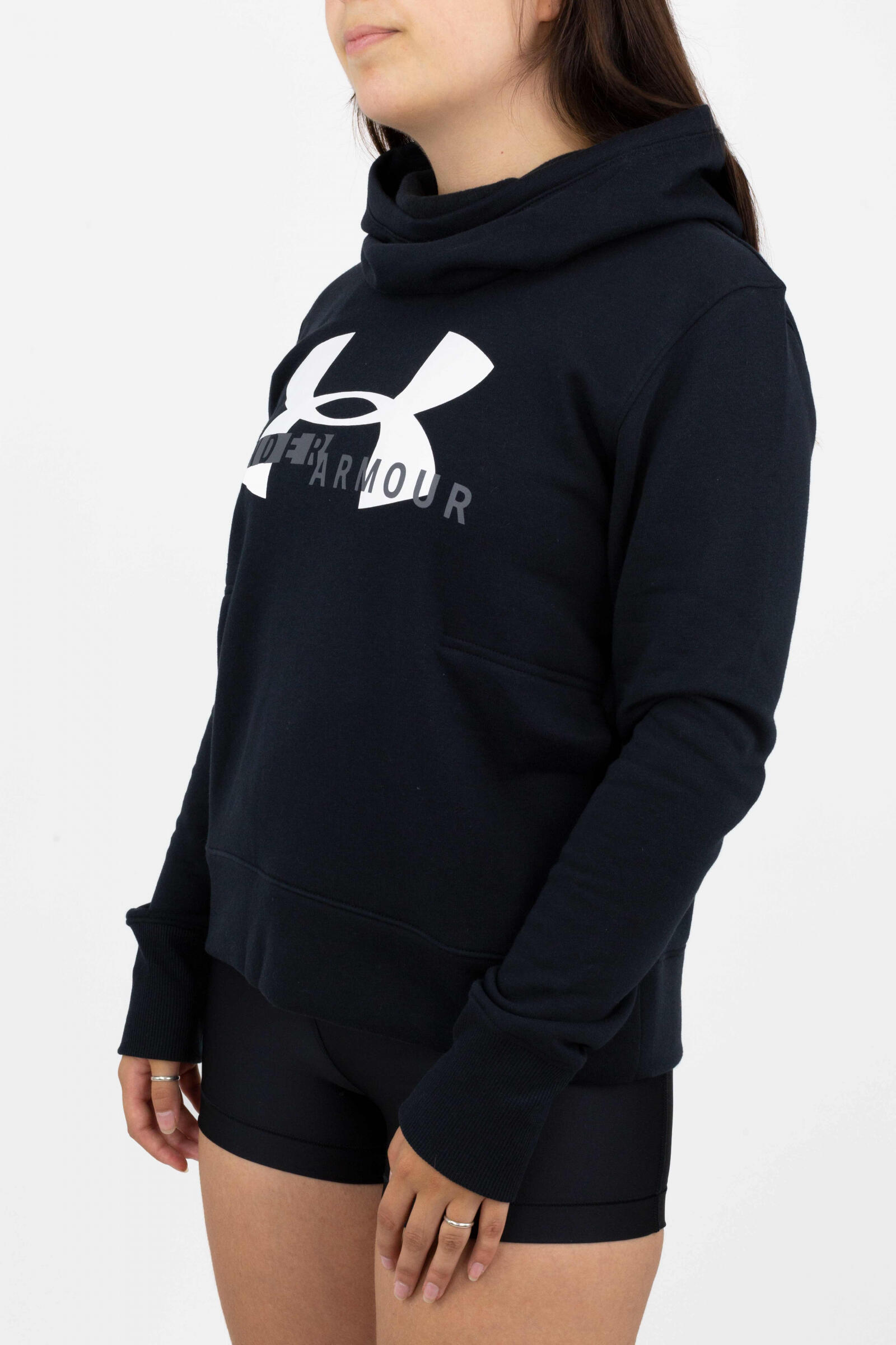 Under Armour Sudadera Sportstyle Logo Blanco/negro 3/4