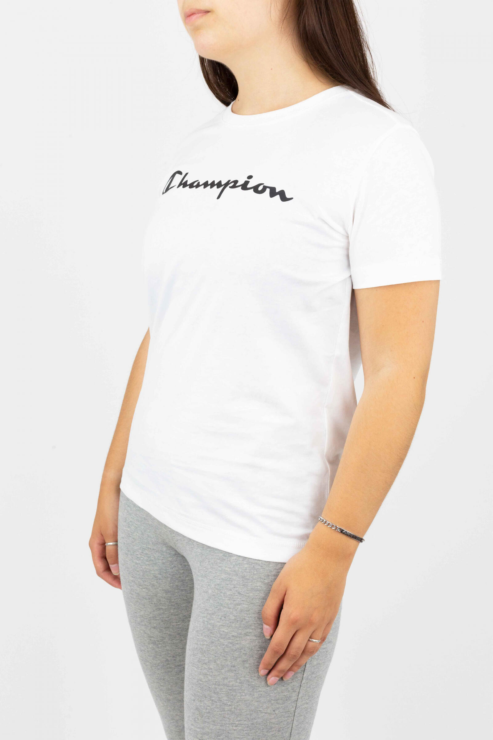 Champion Camiseta Champion Crew Neck Big Logo Blanco 2/4