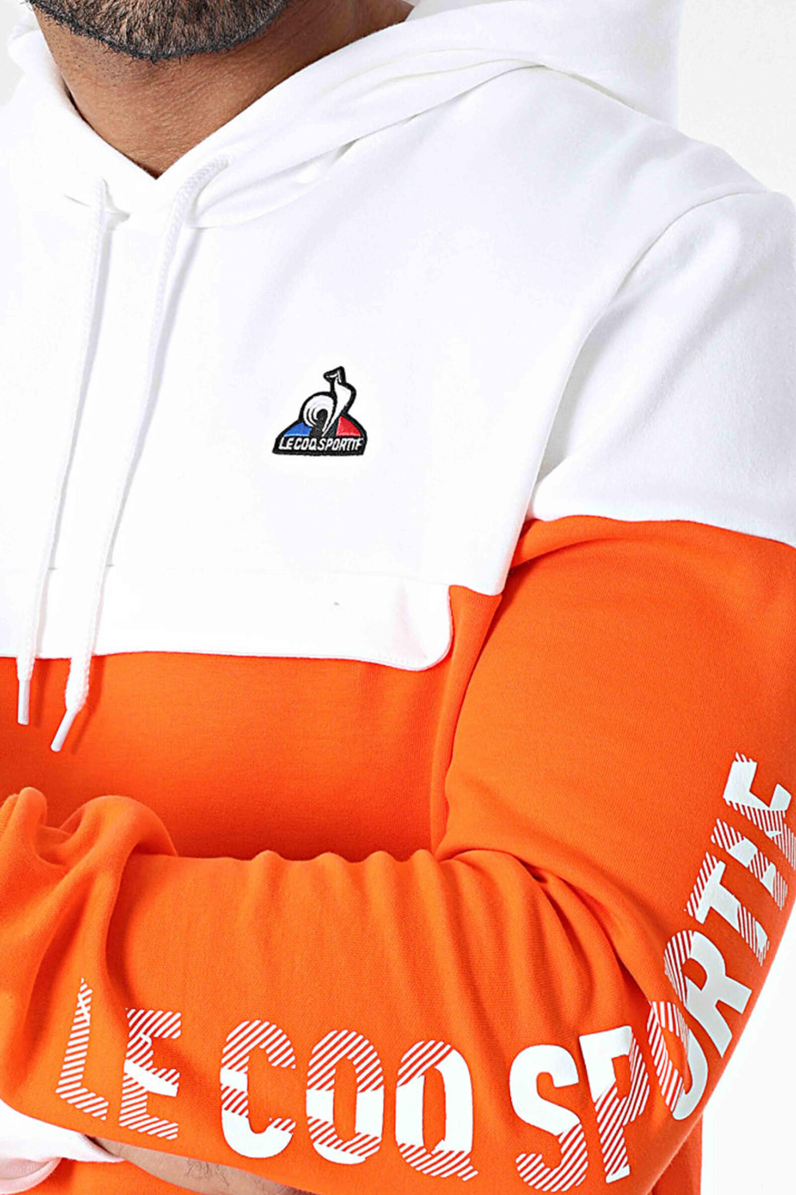 Le Coq Sportif Sudadera Con Capucha  Sportif Saison 2 Naranja/blanco 3/3