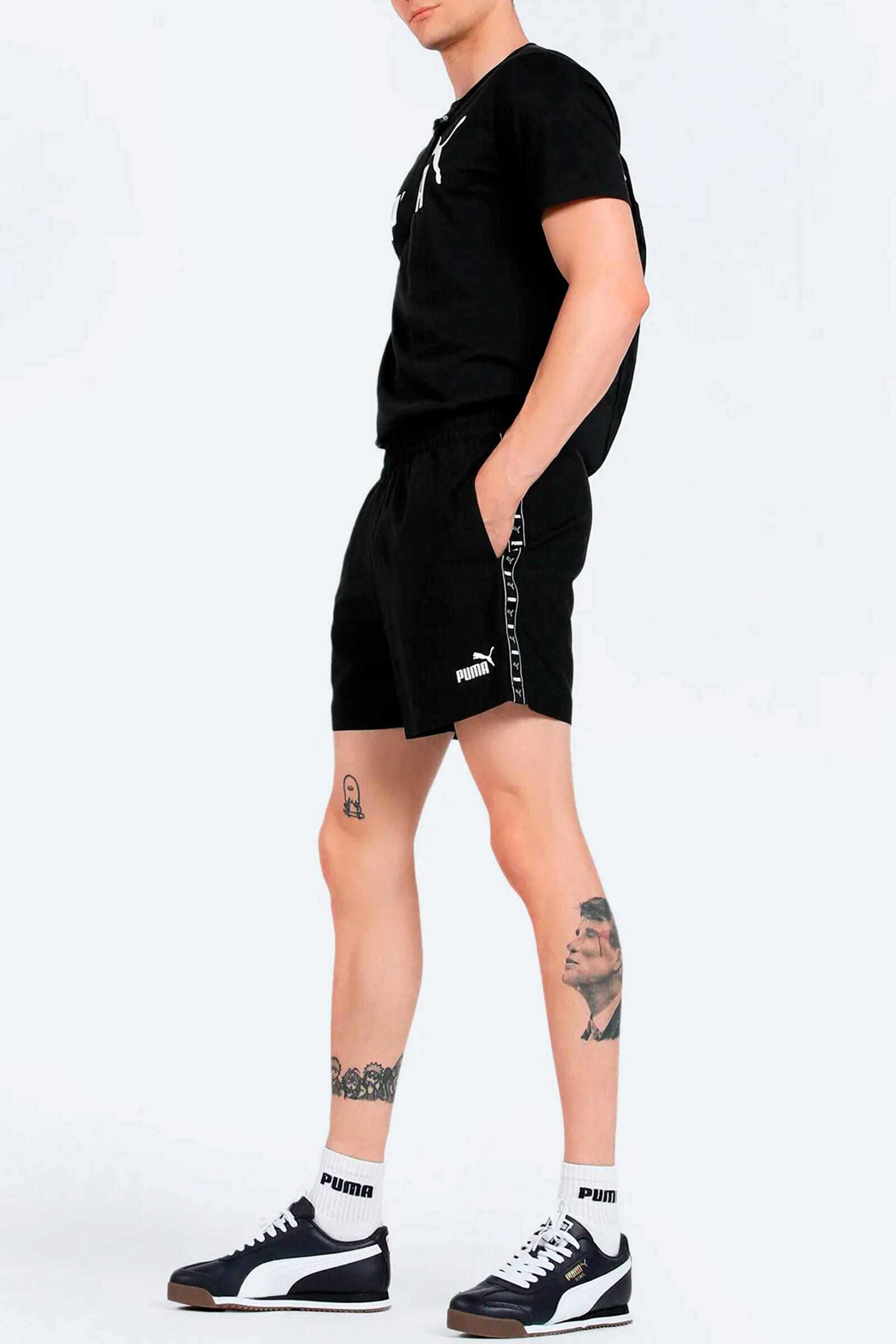 Puma Short Essential Tape Woven  5" Rojo 3/5