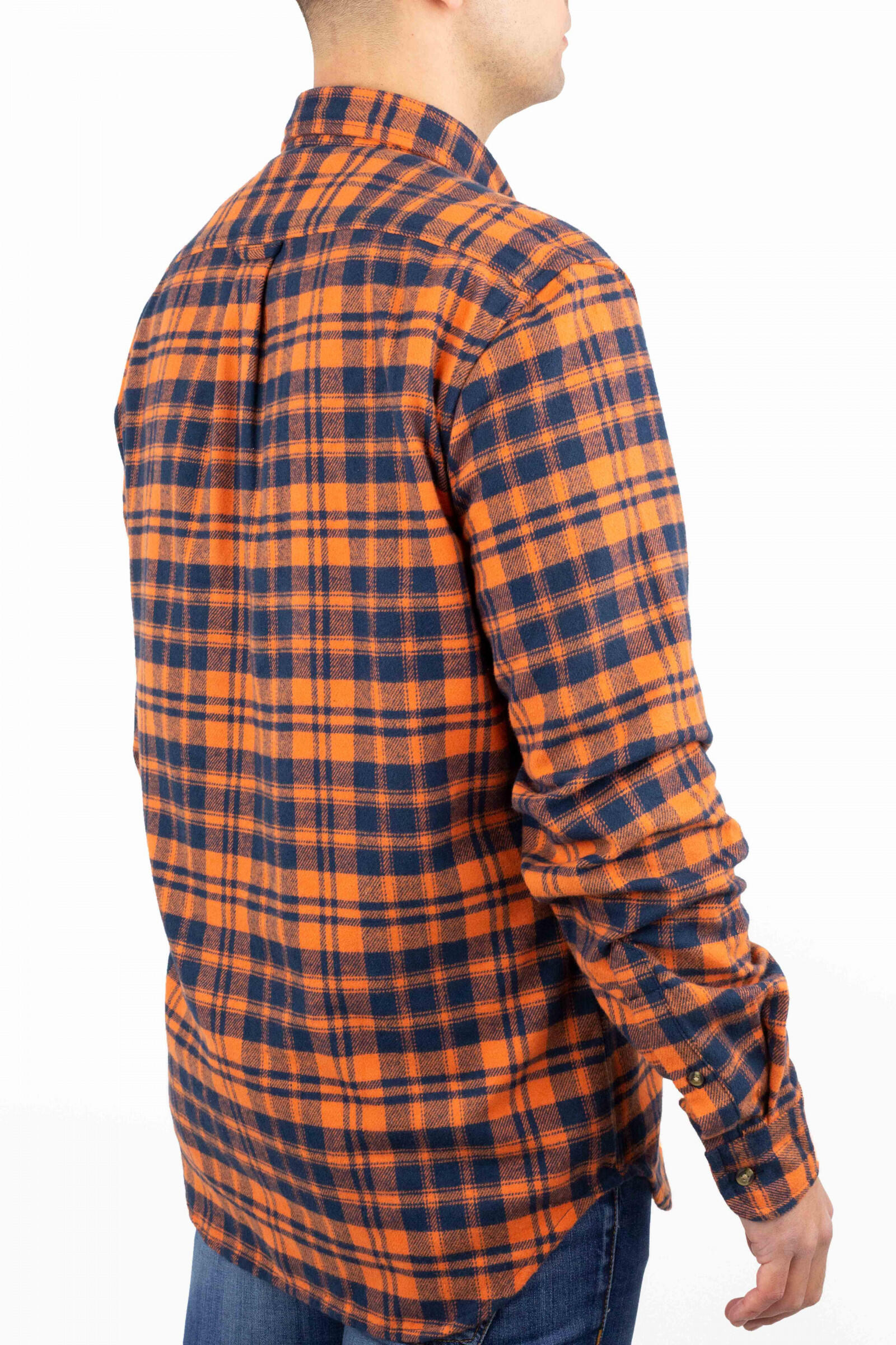 Chemise à carreaux en flanelle 3/4