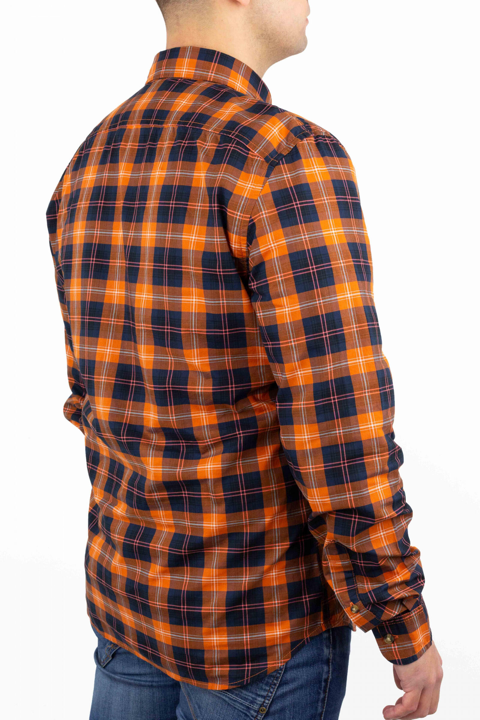 Timberland Camisa De Cuadros Eastham River Naranja 3/4