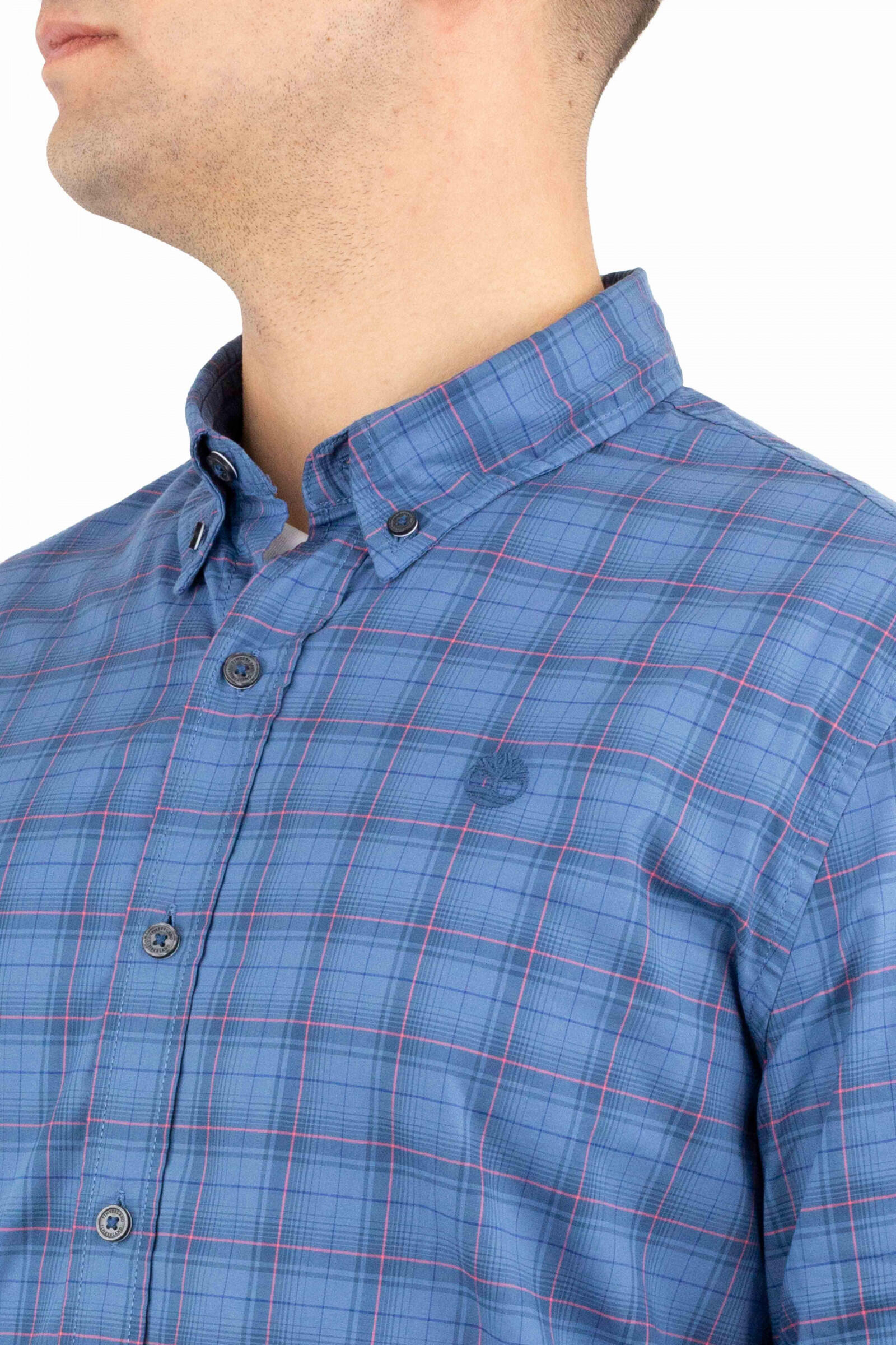 Timberland Camisa De Cuadros Azul 4/4