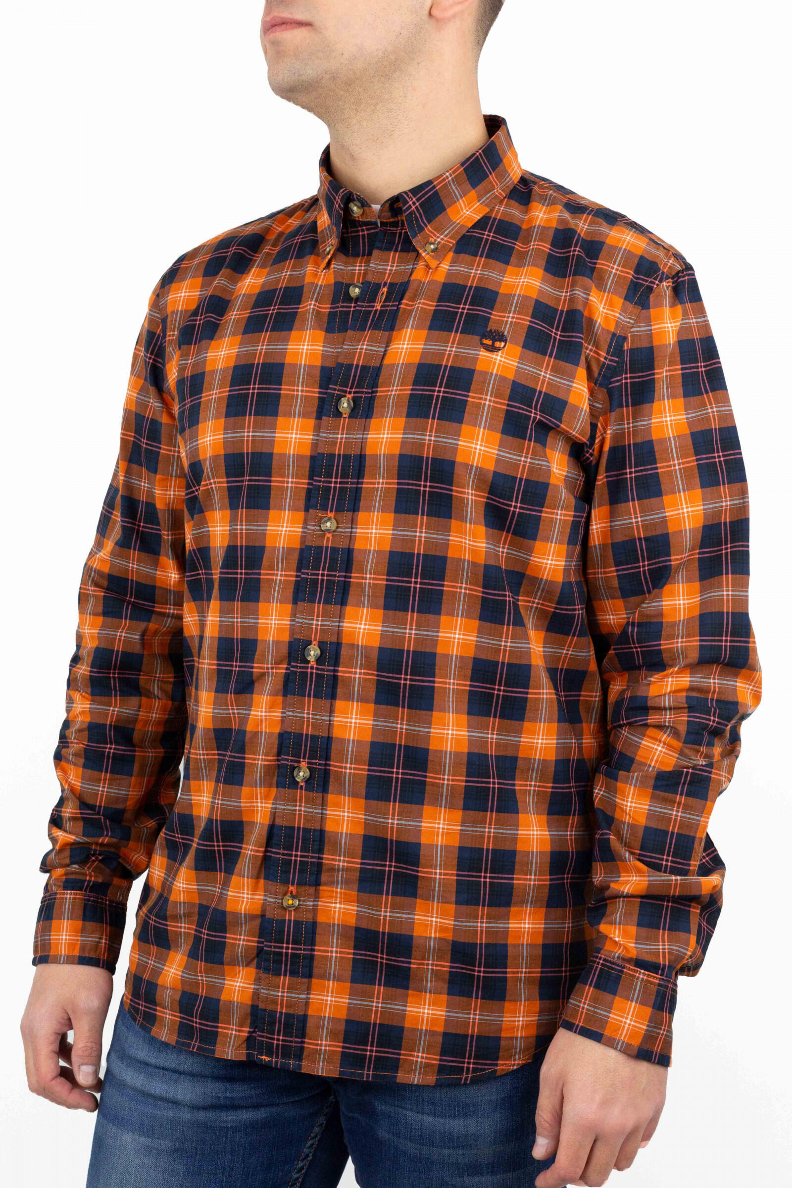 Timberland Camisa De Cuadros Eastham River Naranja 2/4