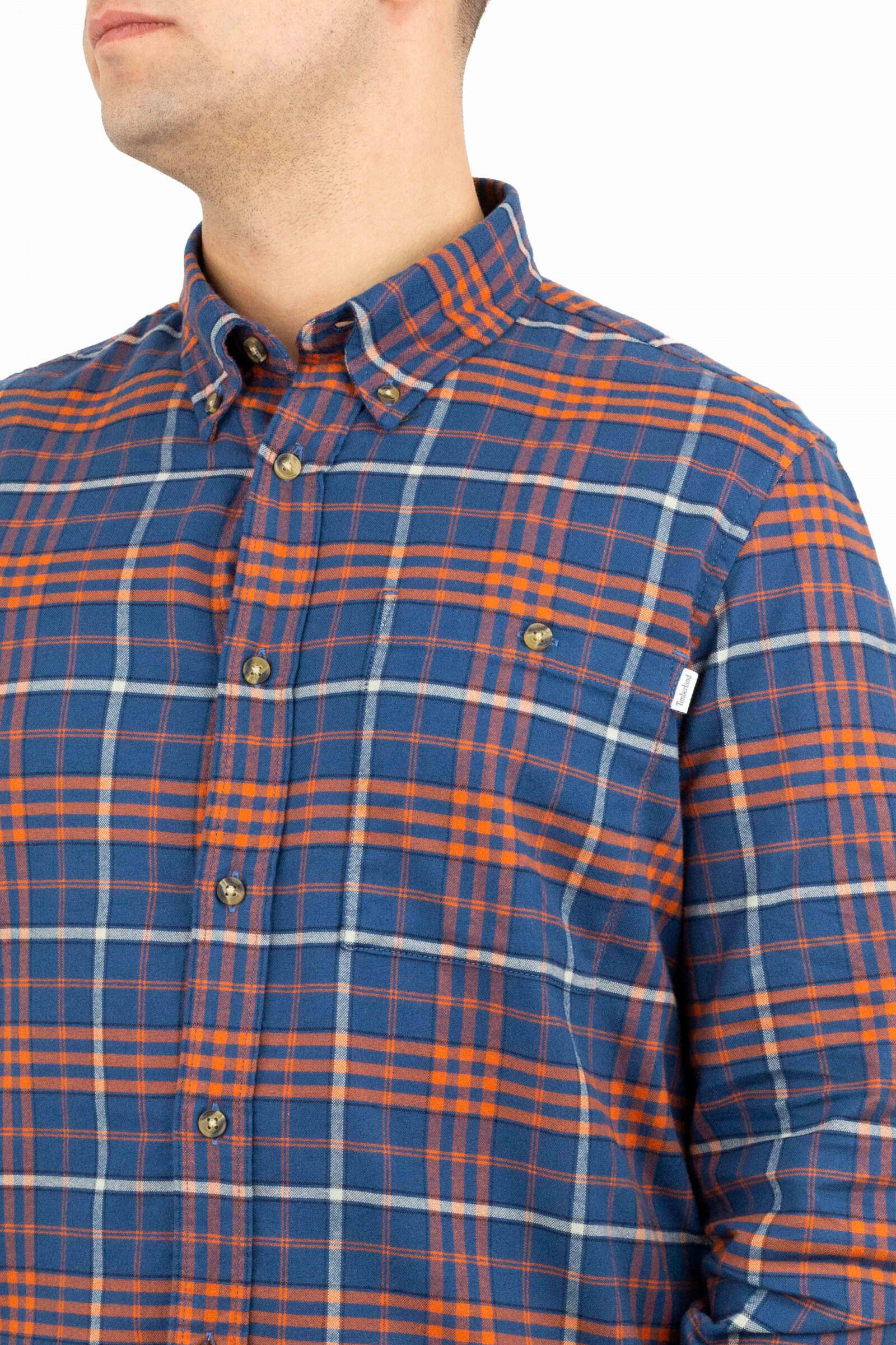 Timberland Camisa De Cuadros Con Tecnología Solucellair Azul 4/4