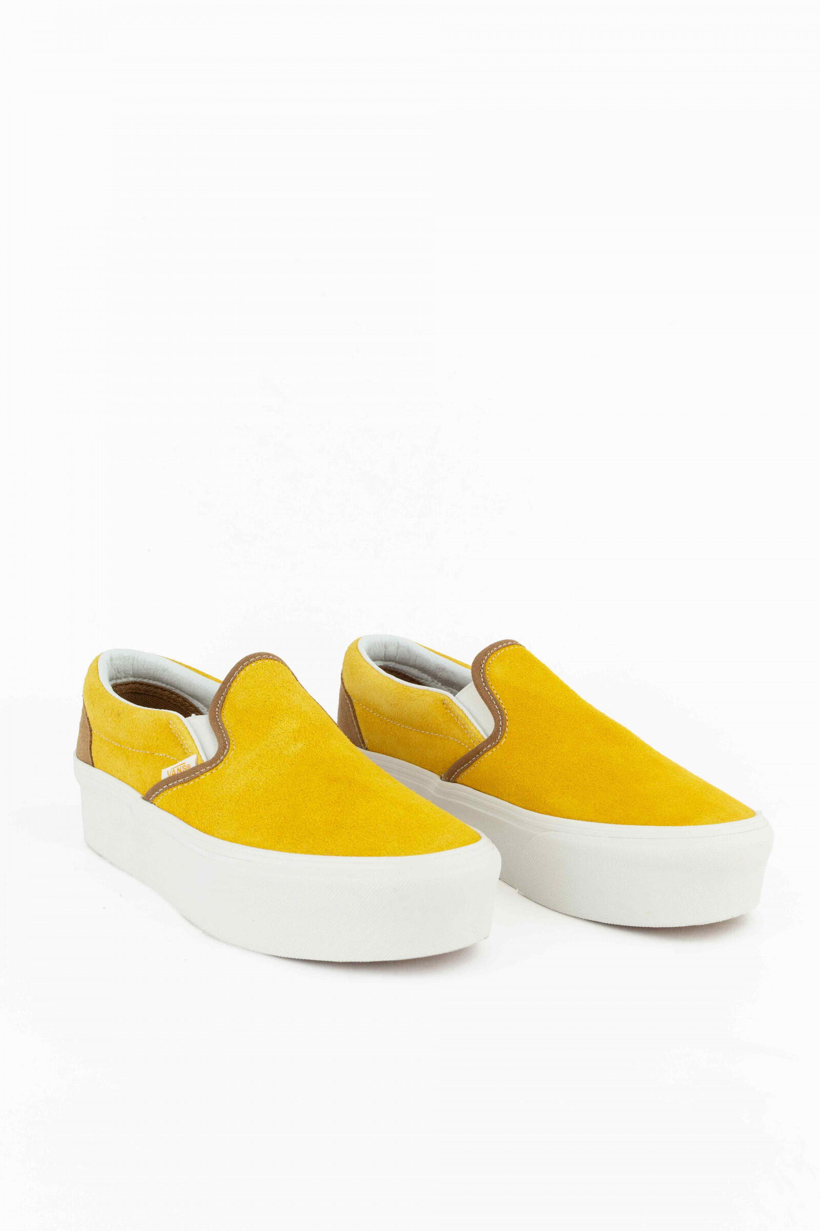 Vans Zapatillas Classic Slip-on Stackform Varsity Suede Amarillo 3/4