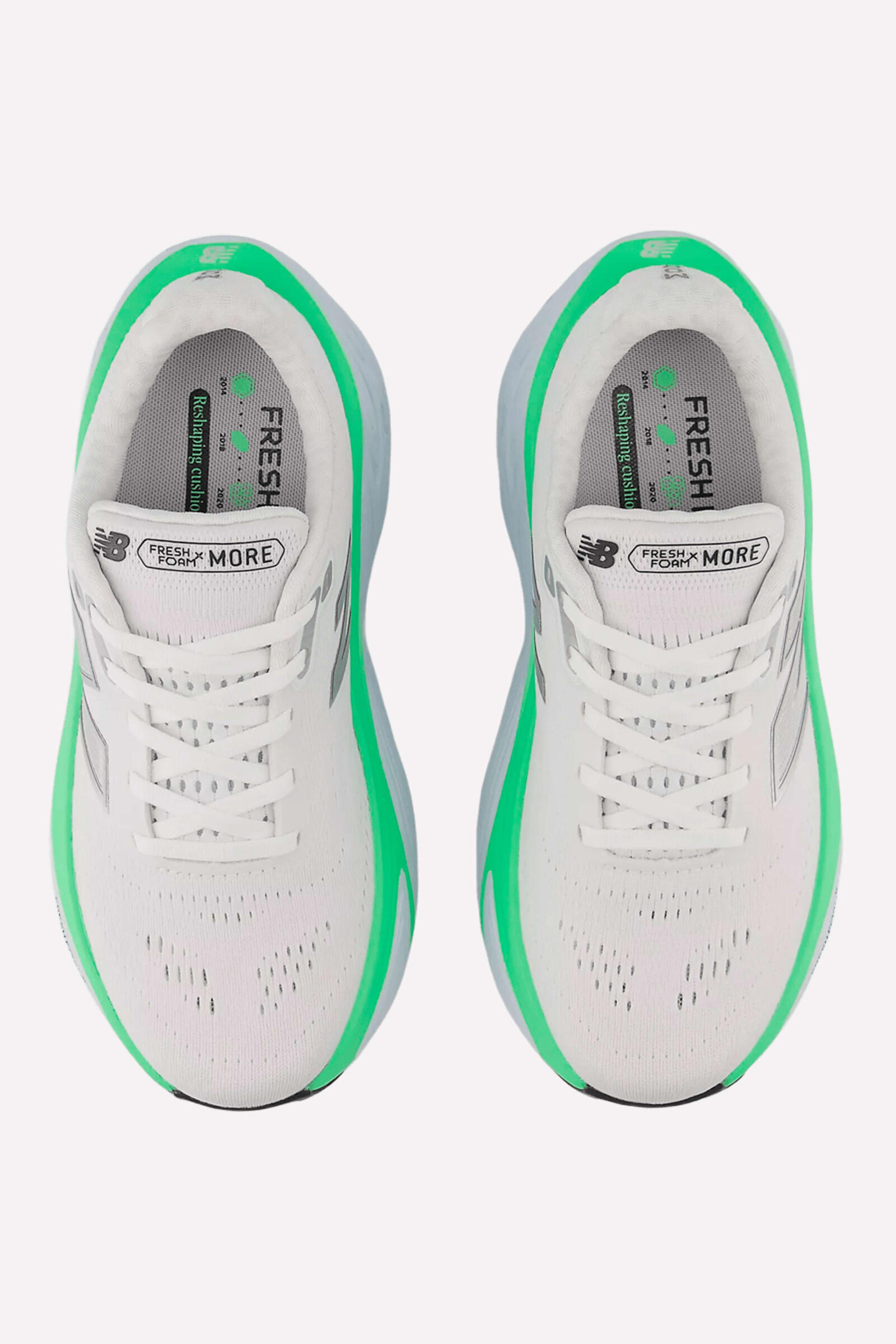 New Balance Fresh Foam X More V5 Zapatillas Blanco/verde 3/5
