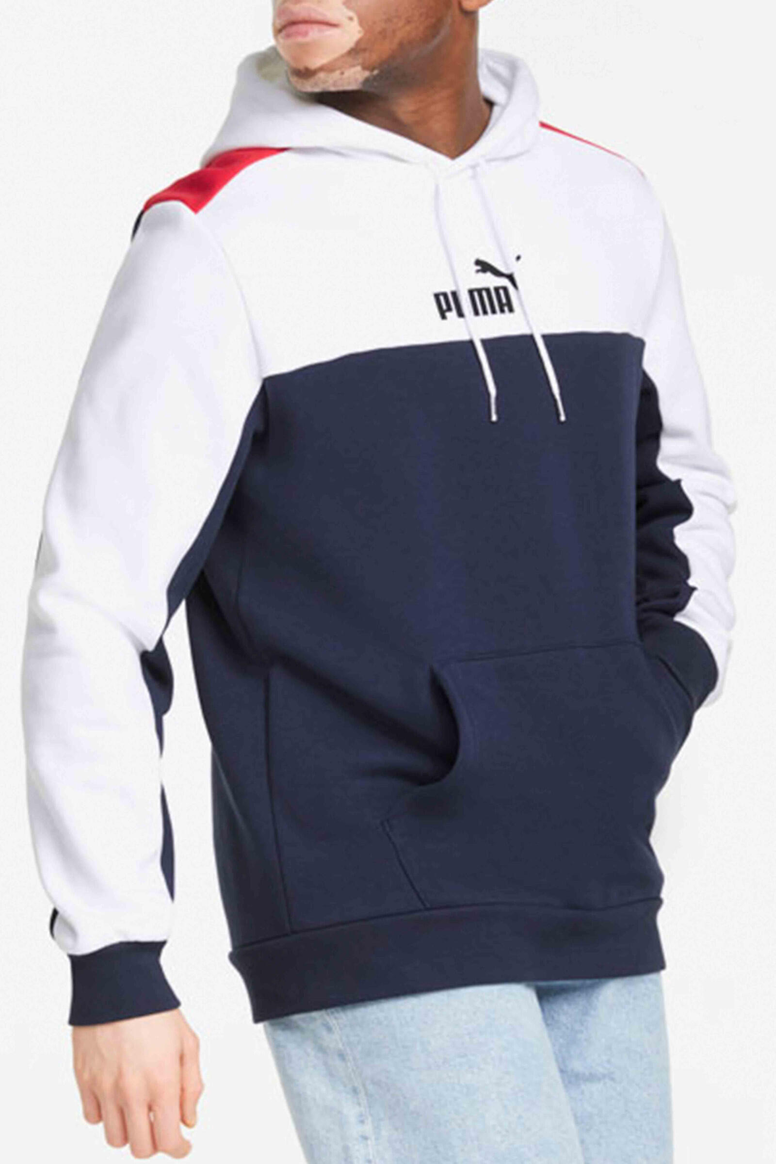 Puma Ess+ Block Hoodie Fl Azul 3/5