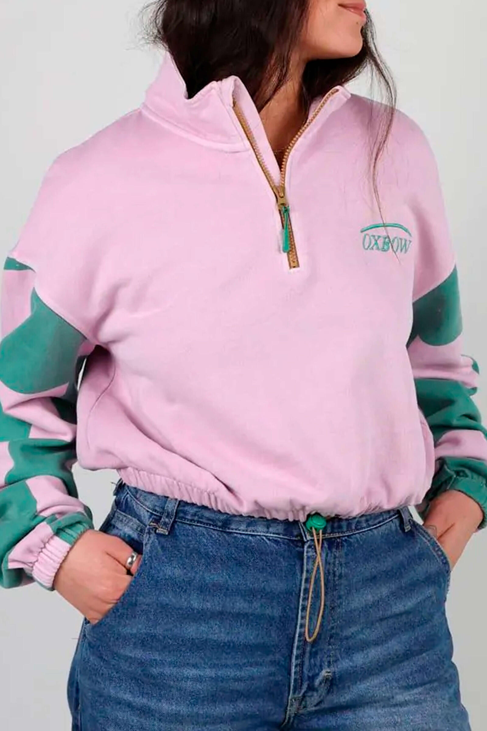 Oxbow Sudadera Slides Rosa/verde 2/3