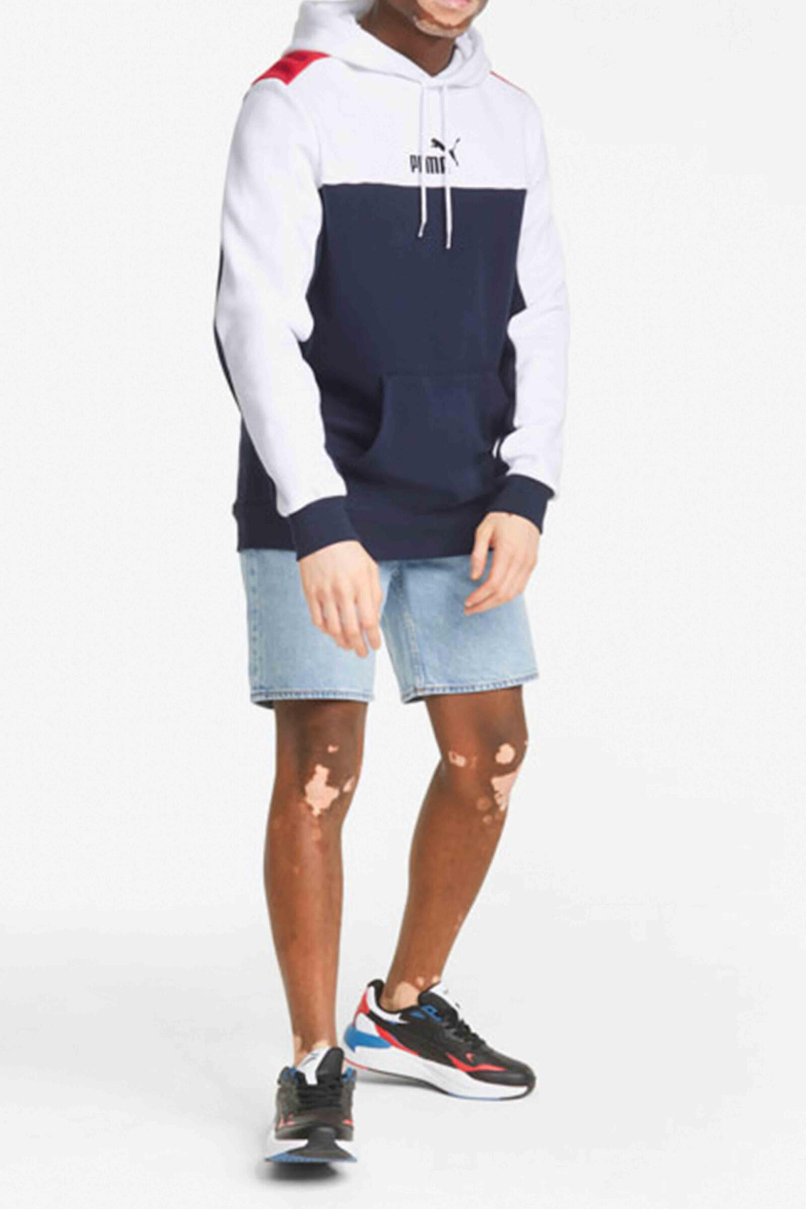 Puma Ess+ Block Hoodie Fl Azul 5/5