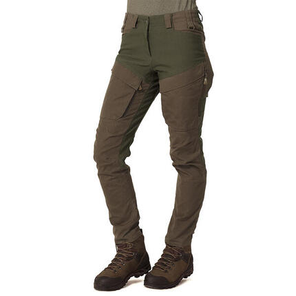 Pantalon de chasse pour femme Tagart 4Track vert en matériau résistant