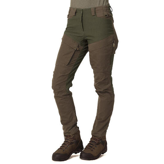 Pantalon de chasse pour femme Tagart 4Track vert en matériau résistant