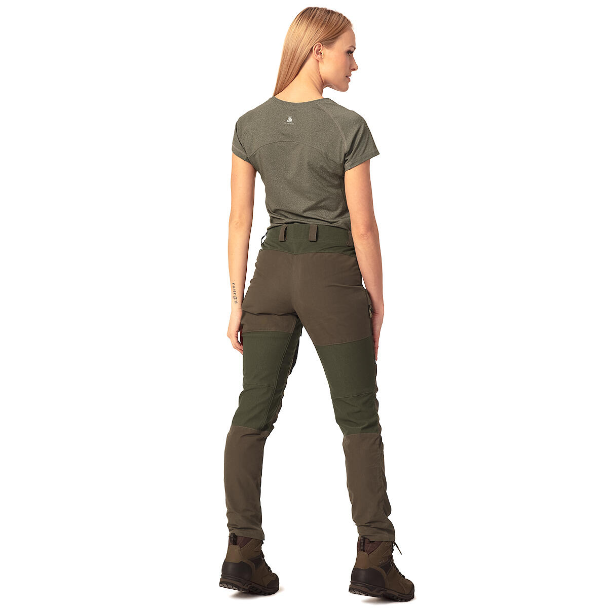 Pantalon de chasse pour femme Tagart 4Track vert en matériau résistant 2/3