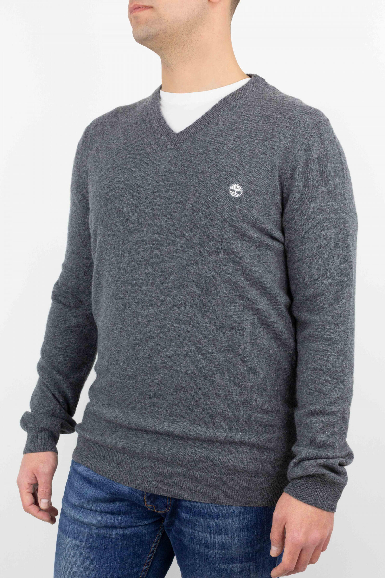 Timberland Jersey De Pico Merino Gris 2/4