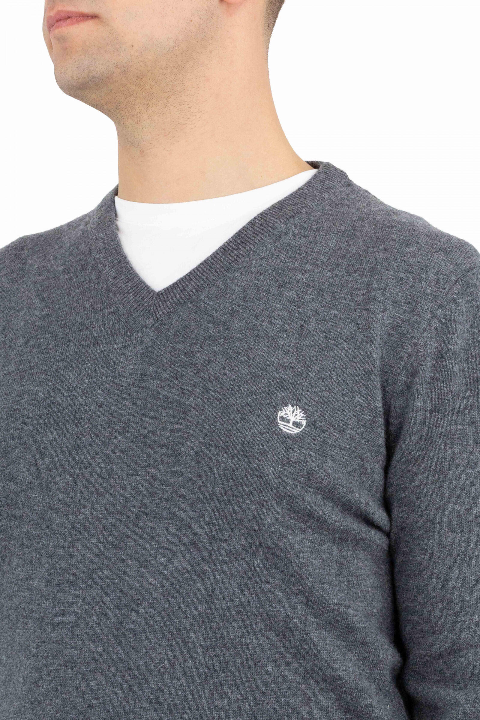 Timberland Jersey De Pico Merino Gris 4/4