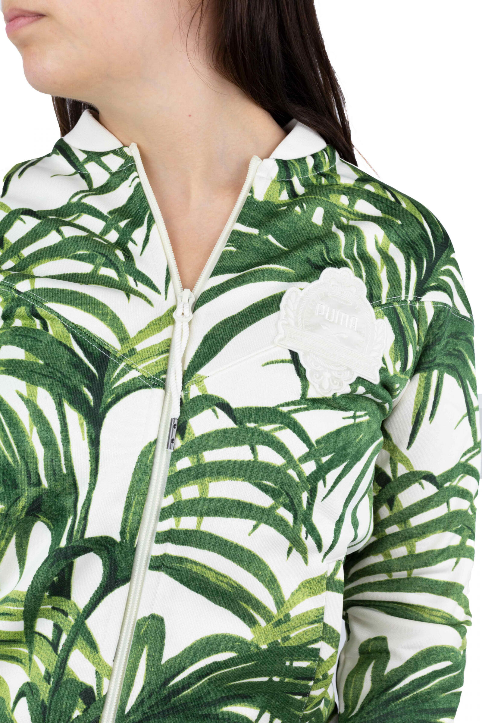 Puma Chaqueta De Manga Larga Verde/beige 4/4