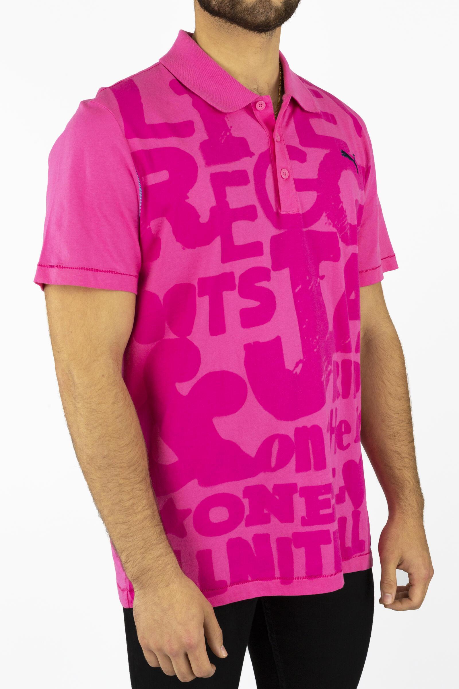 Puma Polo De Manga Corta Rosa 2/4