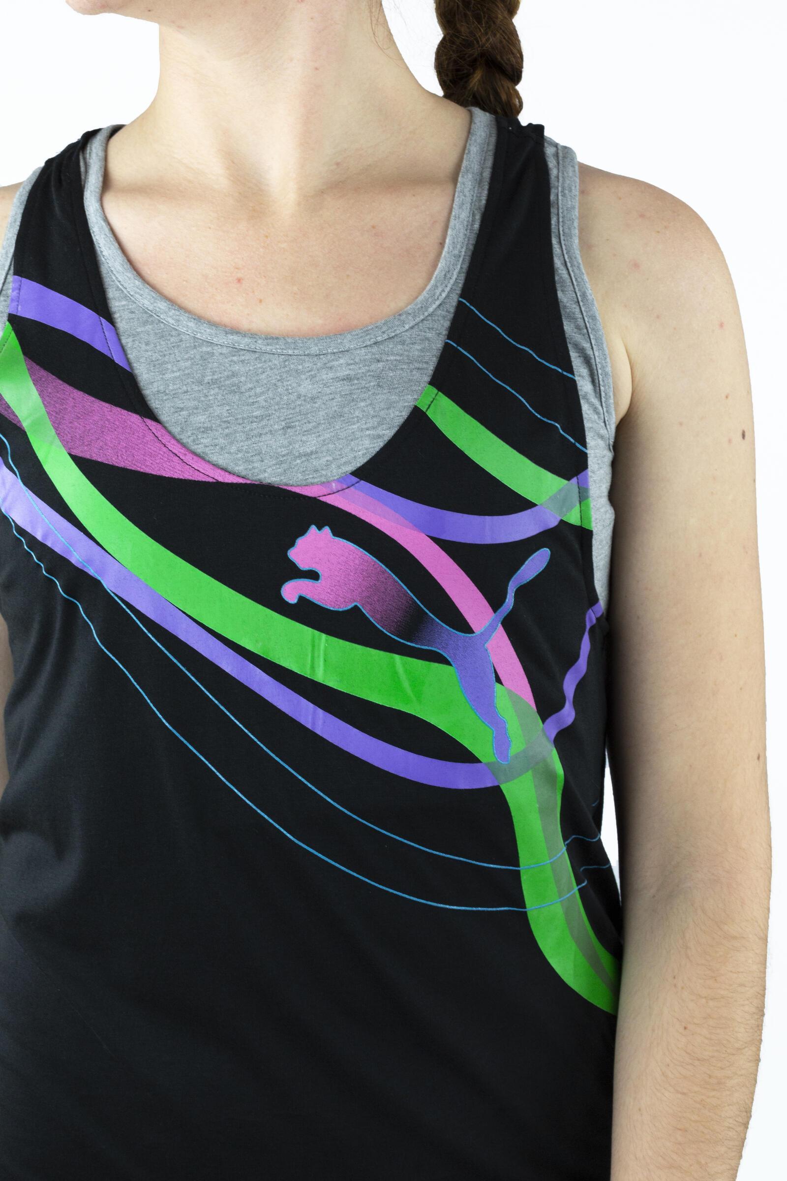 Puma Camiseta Sin Mangas Deportiva Move Long Graphic Negro 4/4