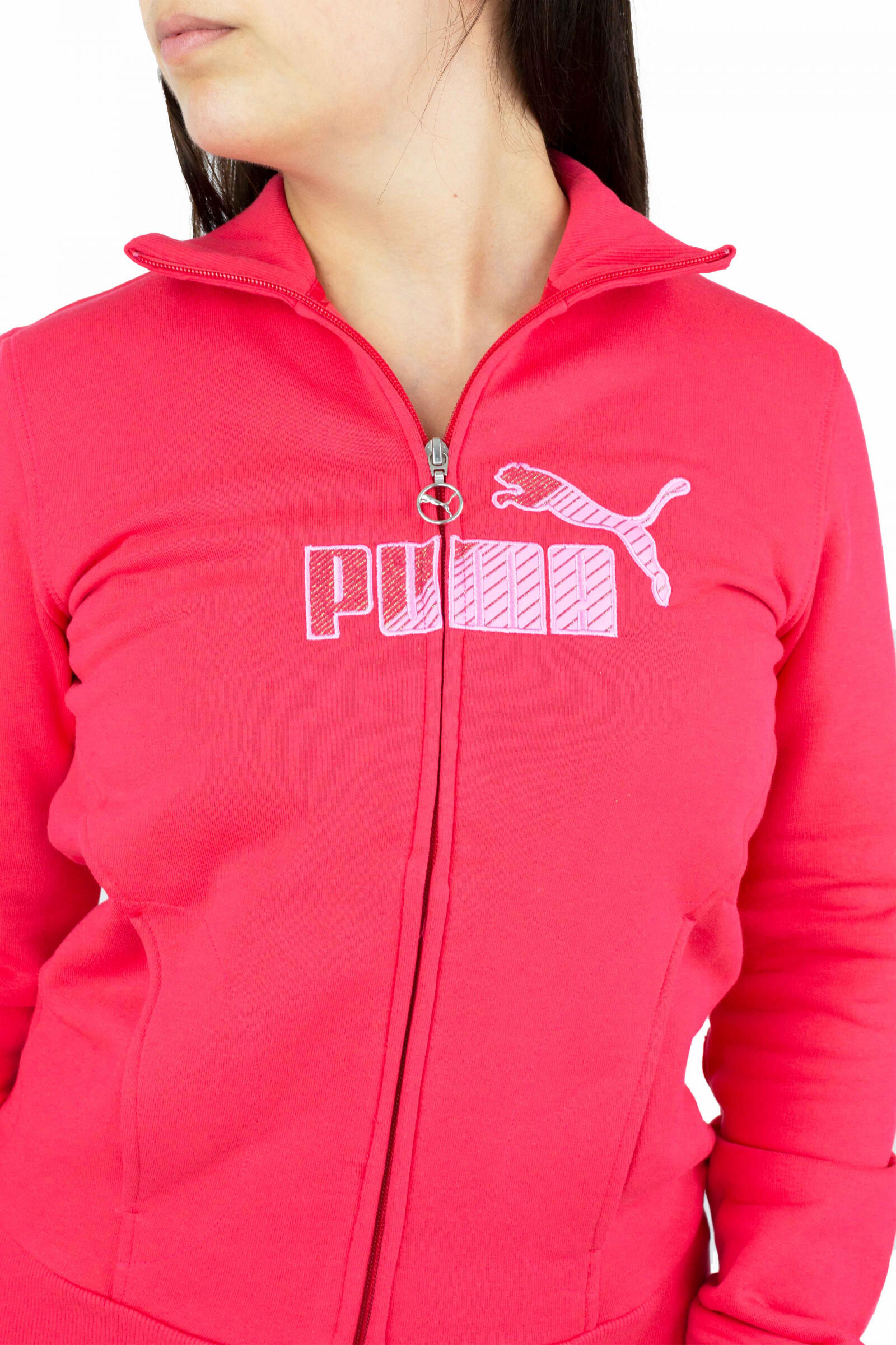 Puma Chaqueta Con Logotipo De Manga Larga Fucsia 4/4
