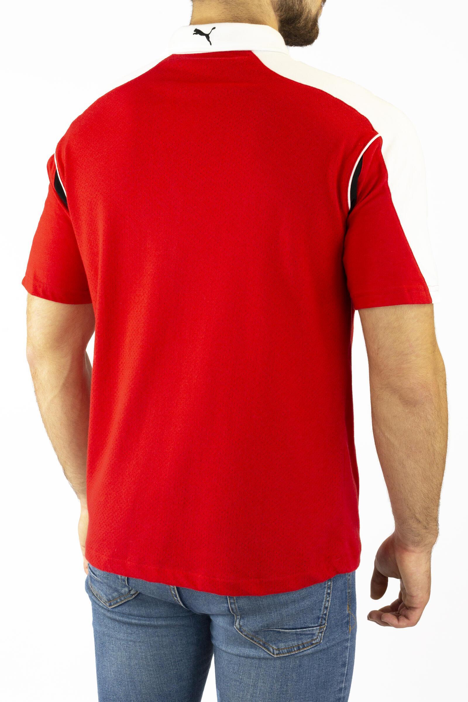 Puma Polo De Manga Corta Sf Team Rojo/blanco 3/4