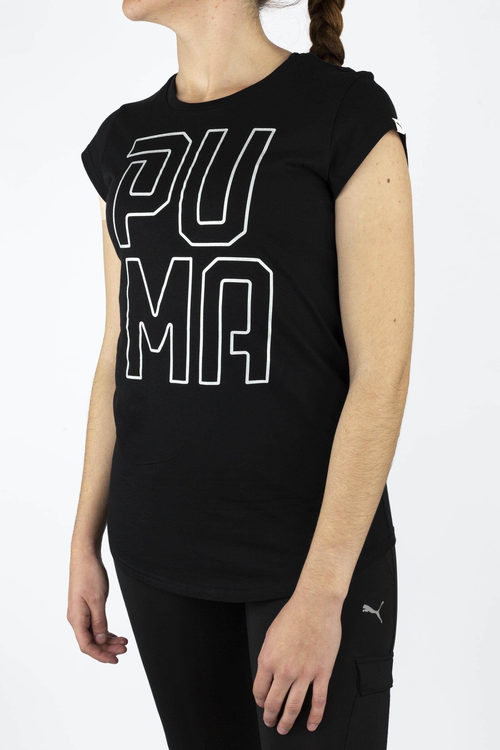 Puma Camiseta De Manga Corta Swagger Font Negro 2/4