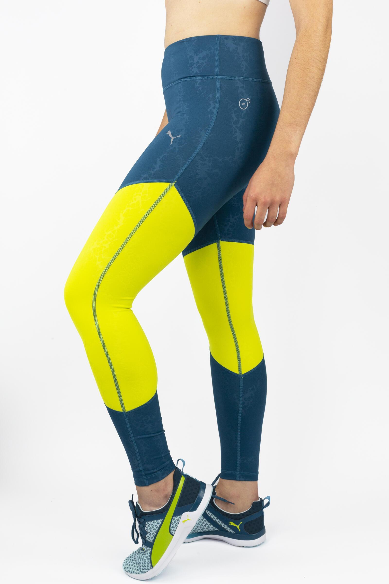 Puma Leggings Wt Clash Long Light Azul/amarillo 2/4