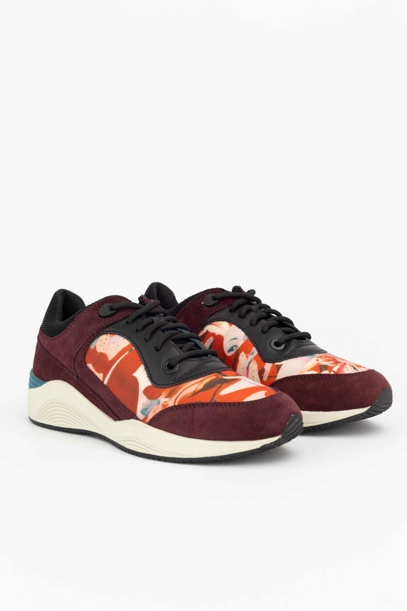 Geox Zapatillas Deportivas D Omaya C Granate 3/4