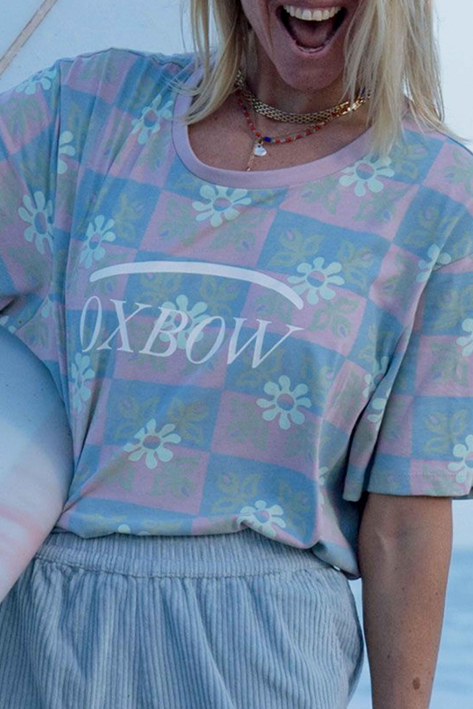 Oxbow Camiseta Timmy Oxbow Azul/rosa 4/4