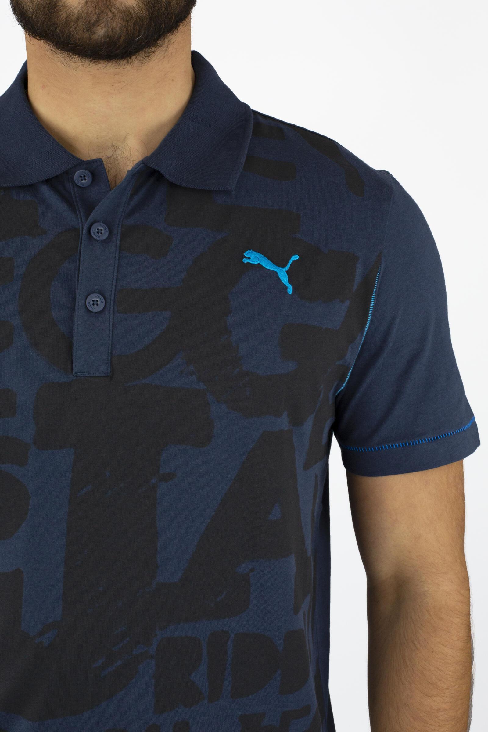 Puma Polo De Manga Corta Azul 4/4